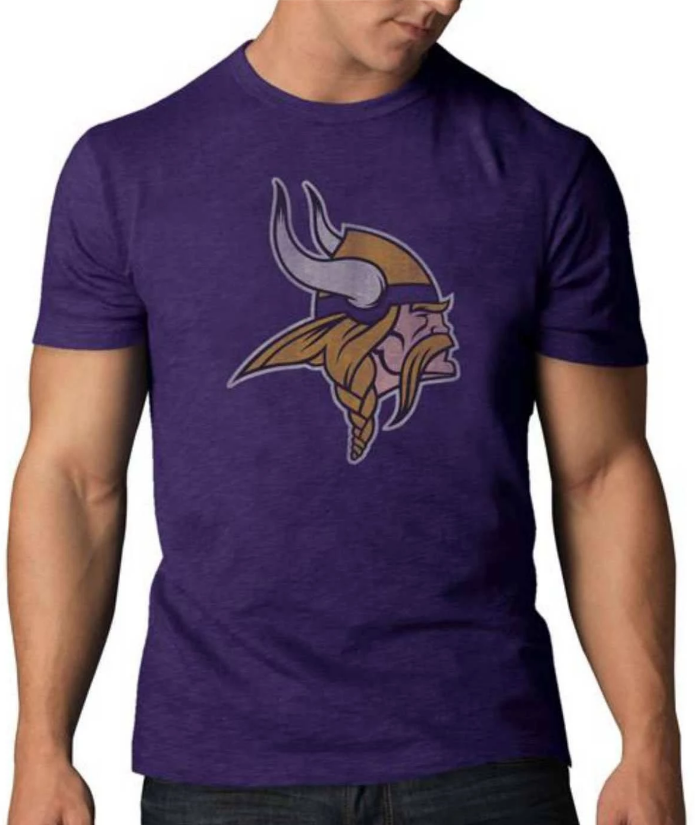 Minnesota Vikings 47 Brand  Purple Soft Cotton Scrum T-Shirt