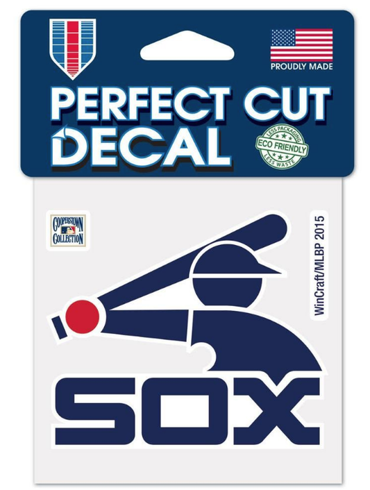 Chicago White Sox Batterman Logo Perfect Cut Color Decal 4" x 4”