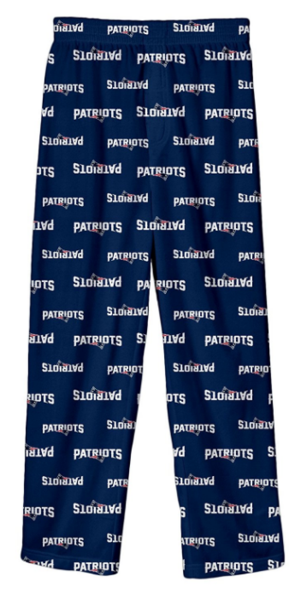 Youth New England Patriots Allover Logo Flannel Pajama Pants