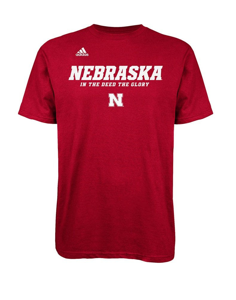 adidas Nebraska Cornhuskers In The Deed The Glory T-Shirt - Red