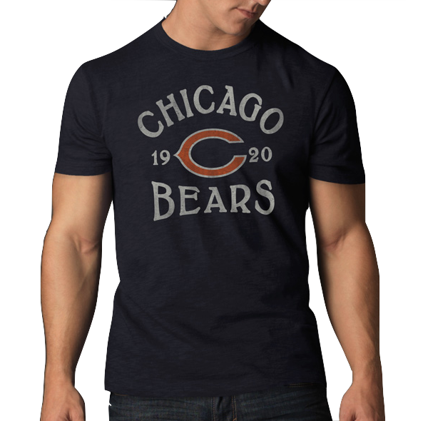Men’s Chicago Bears Fall Navy Scrum Tee By ’47 Brand