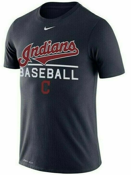 Cleveland Indians Navy Nike Practice Performance T-Shirt