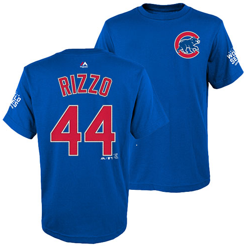 MLB Chicago Cubs Youth Anthony Rizzo 2016 World Series Name and Number T-Shirt