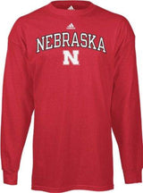Nebraska Corn Huskers Adidas Long Sleeve In Play T-Shirt - Pro Jersey Sports