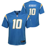 Youth Los Angeles Chargers Justin Herbert Powder Blue Nike Game Jersey - Pro Jersey Sports