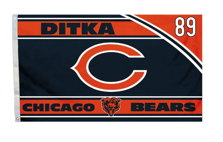 Chicago Bears NFL DITKA 3' x 5' Deluxe House Flag