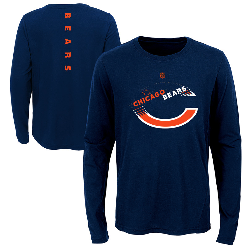 Chicago Bears Youth NFL Flux Dual Blend Long Sleeve T-Shirt