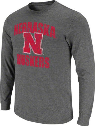 Nebraska Cornhuskers Charcoal All-American Dual Blend Long Sleeve T-Shirt