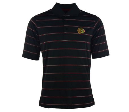 Mens Chicago Blackhawks Adult Deluxe Polo By Antigua
