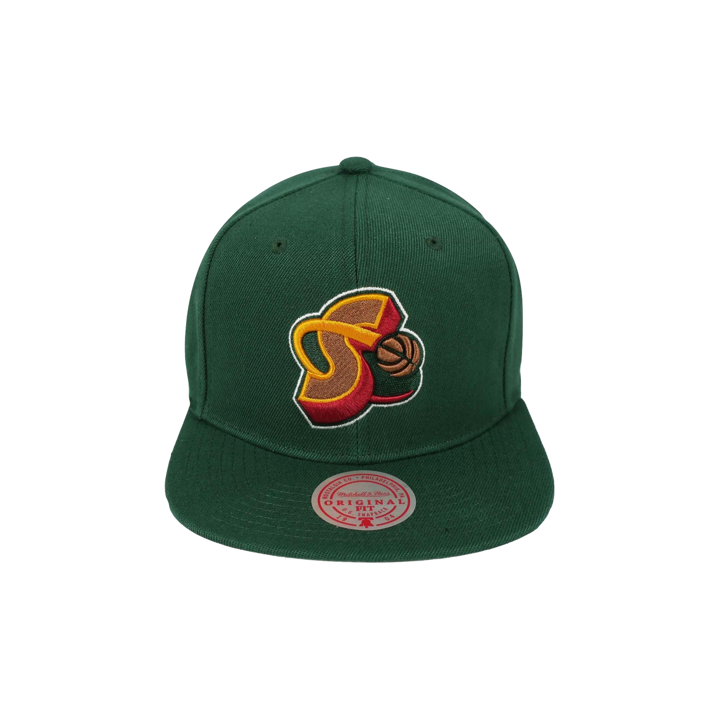 Men's Seattle Supersonics NBA Core Basic Green HWC Mitchell & Ness Snapback Hat