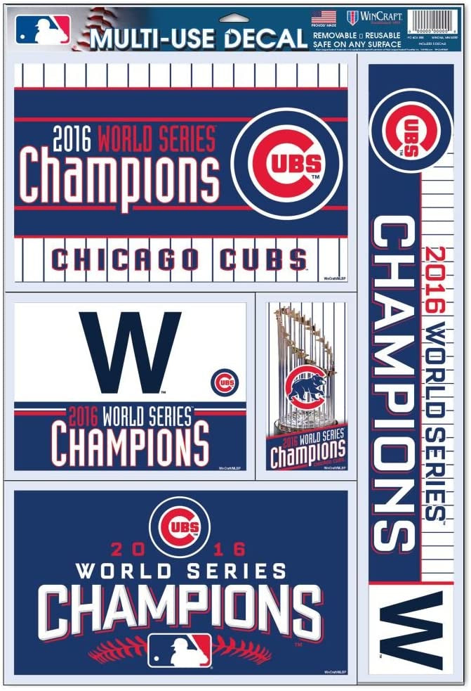 Officially Licensed MLB Chicago Cubs 2016 World Series Champion Window Decal