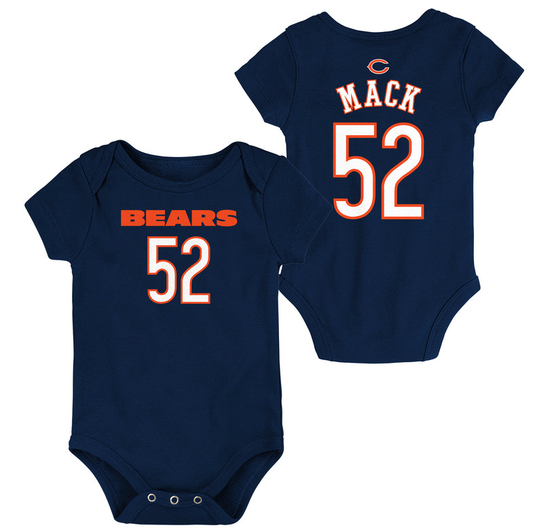 Chicago Bears Infant Navy Khalil Mack Creeper