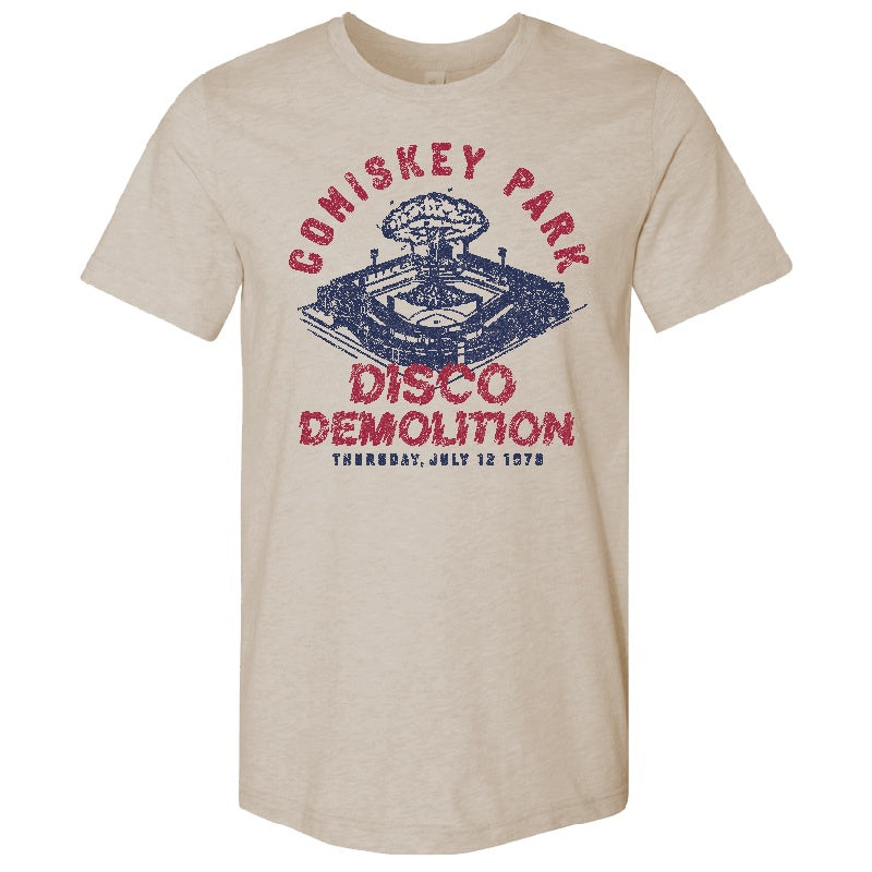 Men's Comiskey Park Disco Demolition Cream Dual Blend Short Sleeve Tee