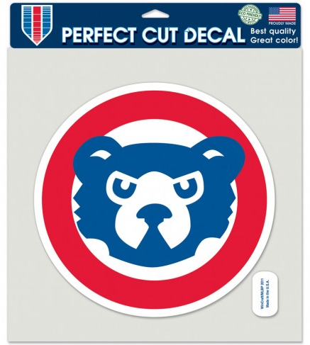 Chicago Cubs Perfect Cut Cooperstown Collection 8X8 Bullseye Logo Decal