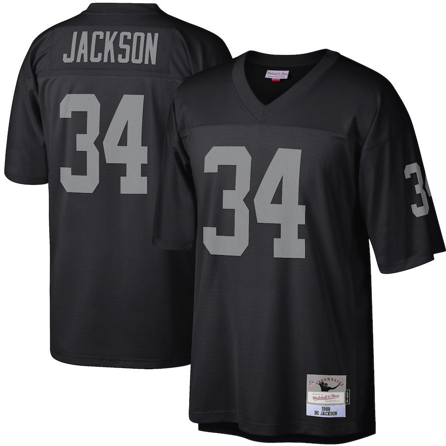 Mens Las Vegas Raiders Bo Jackson Mitchell & Ness Black 1988 Retired Player Legacy Replica Jersey