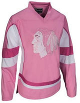 Chicago Blackhawks Child Size Pink Child Size Jersey - Pro Jersey Sports