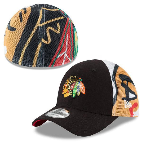 Toddler/Child Reebok Chicago Blackhawks Jr Logo Wrapped 39THIRTY Flex Fit Hat