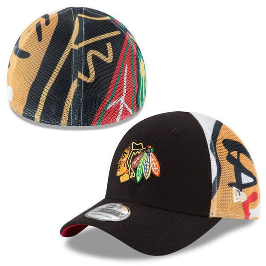Toddler/Child Reebok Chicago Blackhawks Jr Logo Wrapped 39THIRTY Flex Fit Hat