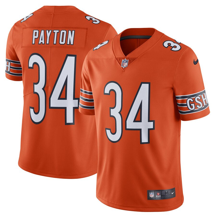 Men's Chicago Bears Walter Payton Nike Orange Alternate Vapor Untouchable Limited Retired Player Jersey