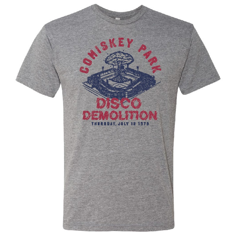 Men's Comiskey Park Disco Demolition Heather Gray Dual Blend Short Sleeve Tee