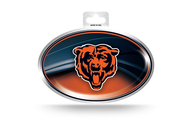 Chicago Bears Metallic Oval Sticker