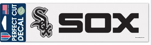 Chicago White Sox 3X10 Perfect Cut Decal Current Logo and Horizontal Logo By Wincraft