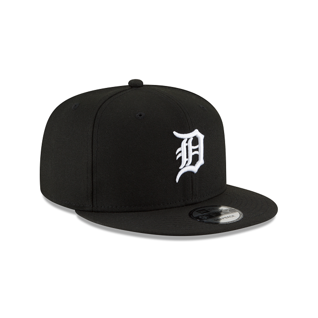Men's Detroit Tigers New Era Black & White 9FIFTY Snapback Hat