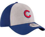 New Era Men's Chicago Cubs 39Thirty Heather Grey Neo Stretch Fit Hat - Pro Jersey Sports