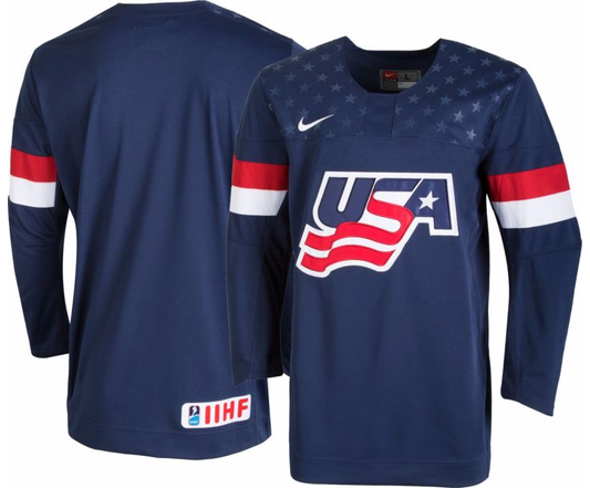 Nike Men's USA Hockey World Junior IIHF Classic Replica Navy Jersey