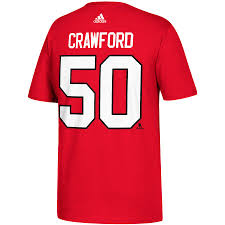 Men's Chicago Blackhawks Corey Crawford Name & Number T-Shirt