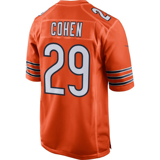 Men's Chicago Bears Tarik Cohen Nike Orange Game Jersey