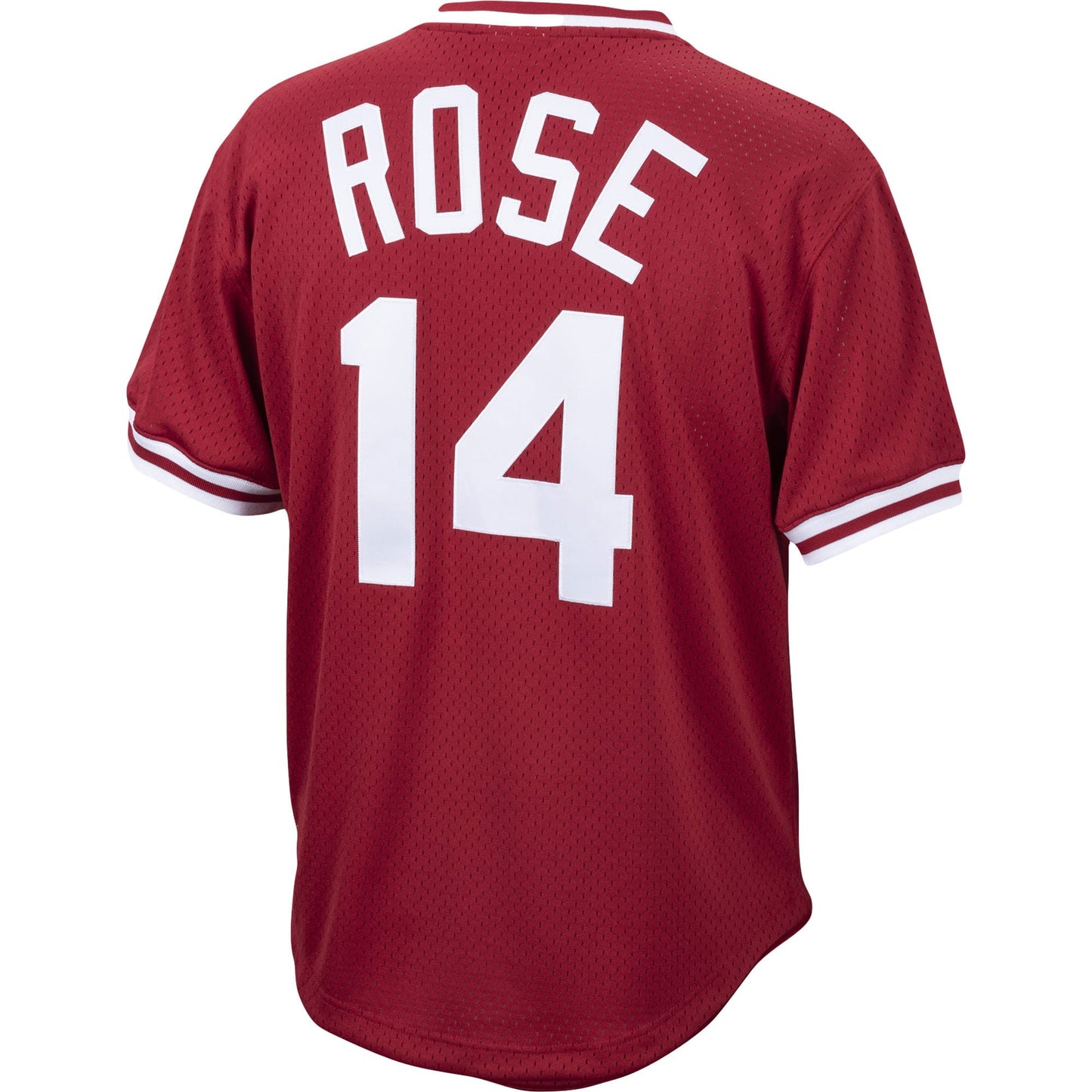Men's Pete Rose Cincinnati Reds Mitchell & Ness Cooperstown Collection Authentic Mesh Batting Practice Jersey - Red