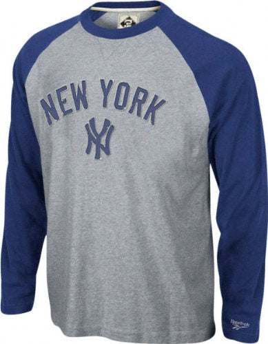 Reebok New York Yankees Cooperstown Sidearm Long Sleeve Jersey Shirt