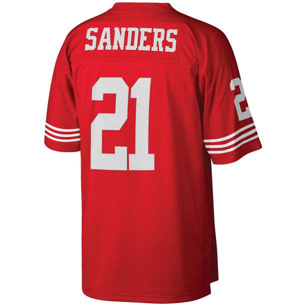 Men's San Francisco 49ers Deion Sanders Mitchell & Ness Scarlet Retired Player Vintage Replica Jersey - Pro Jersey Sports