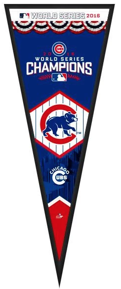 Chicago Cubs 2016 World Series Champions Framed Wooden Pennant