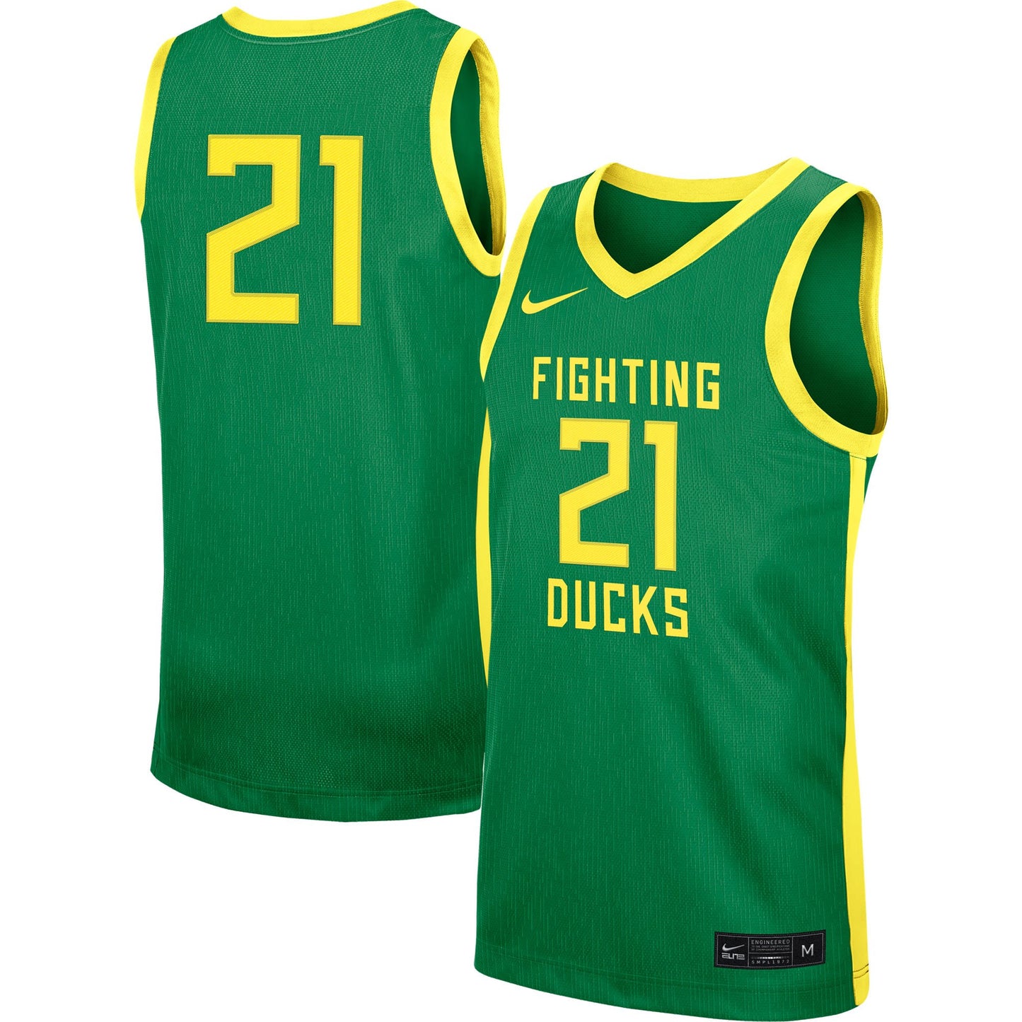 Men's Oregon Ducks Nike Replica #21 Basketball Jersey – Green