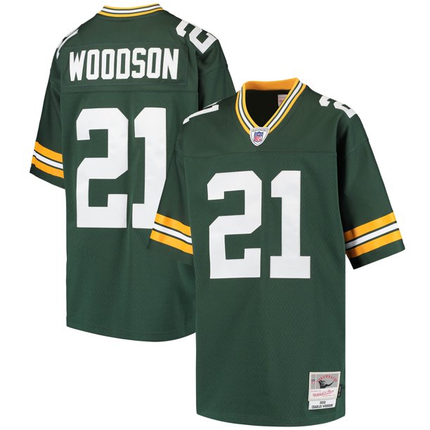 Youth Mitchell & Ness Charles Woodson Green Green Bay Packers Retired Player Legacy Jersey