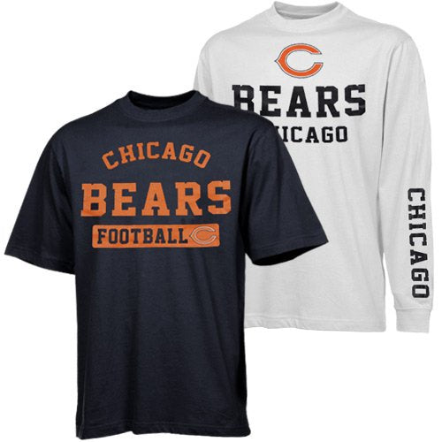 NFL Chicago Bears Youth T-Shirt Combo Pack - Navy Blue/White - Pro Jersey Sports