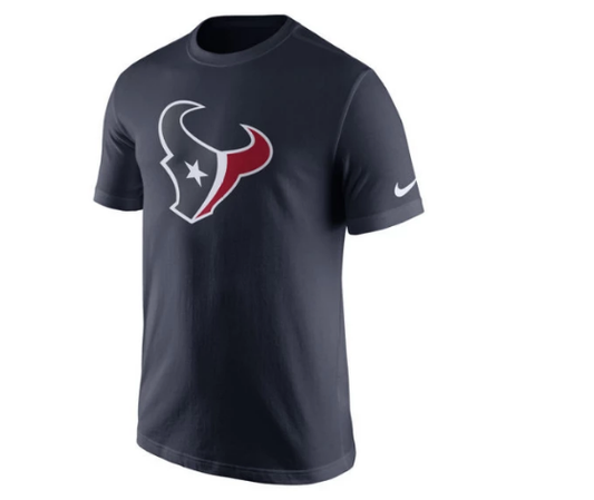 Youth Houston Texans Navy Essential Logo Tee By Nike