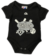 Chicago White Sox Black "PLAID BASEBALL" Onsie - Pro Jersey Sports