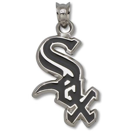 MLB Chicago White Sox Pendant 3/4 Inch - Sterling Silver