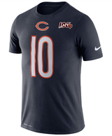 Men's Chicago Bears Mitchell Trubisky 100th Anniversary Nike Navy Player Pride Name & Number Performance T-Shirt - Pro Jersey Sports