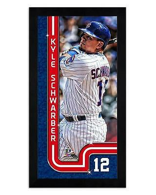 Chicago Cubs Kyle Schwarber Pinstripe Miniframe- 13”x 6.75
