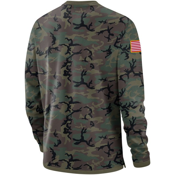 Men's Nike Camo Iowa Hawkeyes Military Appreciation Performance Long Sleeve T-Shirt
