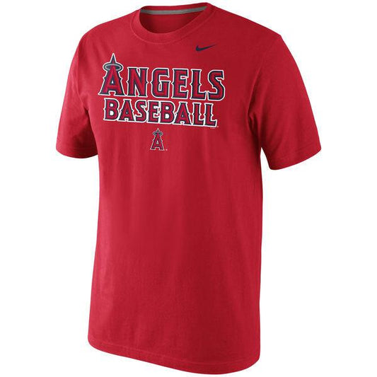 Men's MLB Los Angeles Angels of Anaheim Nike Red Home Practice T-Shirt
