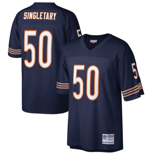 Mens Chicago Bears Mike Singletary Mitchell & Ness Navy Legacy Replica Jersey