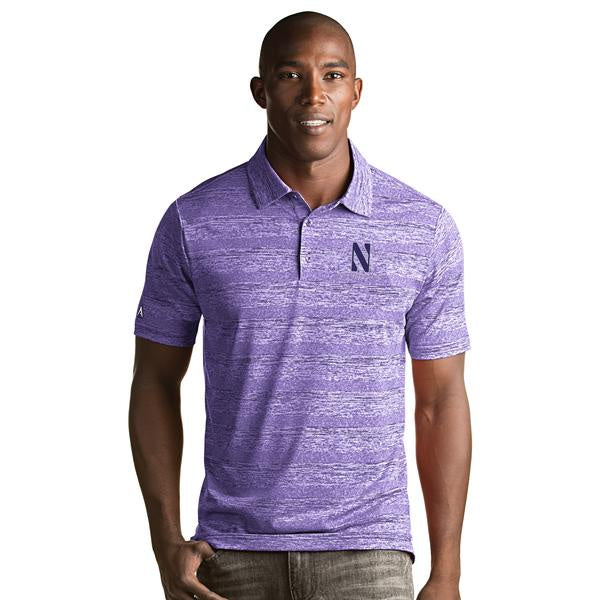 Men's NCAA Northwestern Wildcats Formation Polo Shirt By Antigua