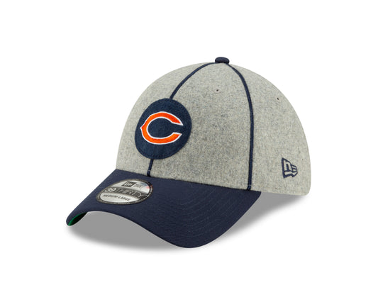 Chicago Bears 2019 Established Collection Sideline 1920 Home "C" Logo Gray/Navy 39THIRTY Flex Hat