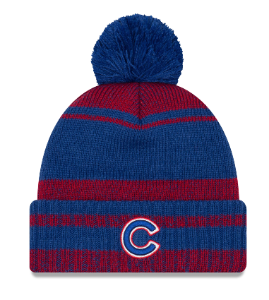 Men’s Chicago Cubs Glacial Pom Cuff Knit Hat By New Era