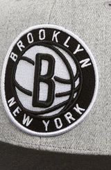 Brooklyn Nets Mitchell & Ness Grey Black Pop Snapback Hat - Pro Jersey Sports